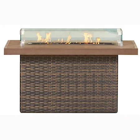 Rectangular Durawood Top Fire Table
